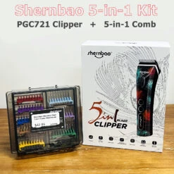 Shernbao 5 In 1 Clipper Combo With Comb Attachment