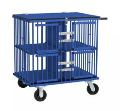 Aeolus 4-Berth Show Trolley With 4" Nylon Wheels - Large [Blue]
