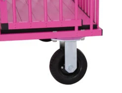 Aeolus 4-Berth Show Trolley With 6" Rubber Wheels - Large [Pink] -Pet Equipment Store T KB511NAF PK Kit6W 2