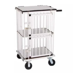 Aeolus 2-Berth Double Deck Show Trolley With 6" Rubber Wheels - XSmall [Silver]