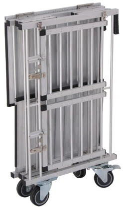 Aeolus 2-Berth Double Deck Show Trolley With 6" Rubber Wheels - XSmall [Silver] -Pet Equipment Store T KB514NAT SL Kit6W 3